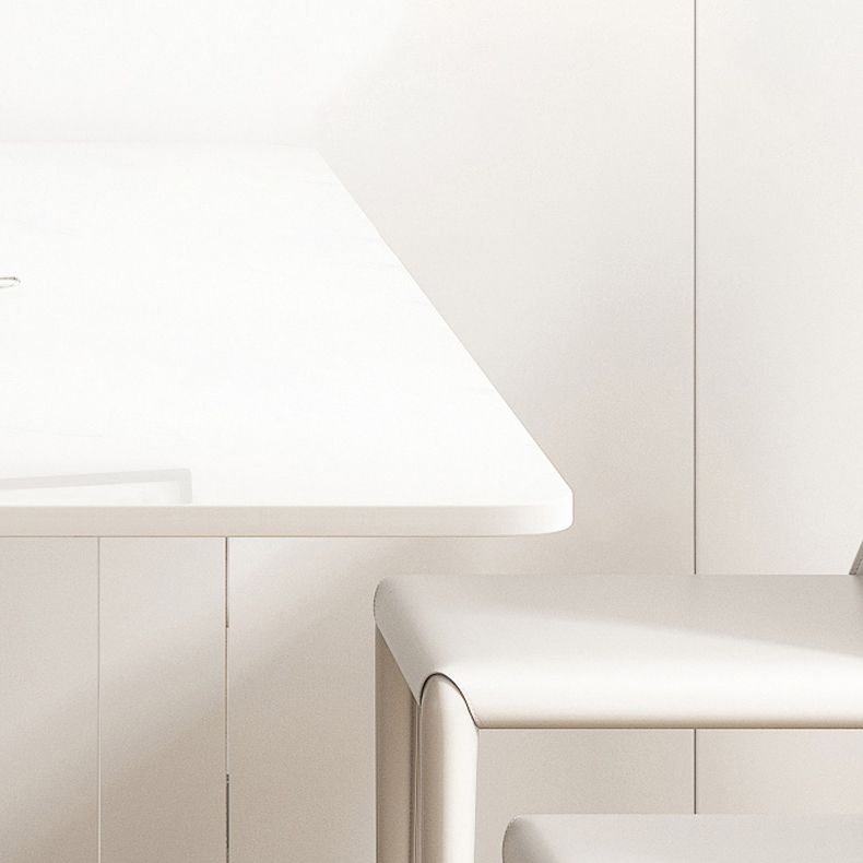 Moderne eettafel ingesteld 1/4/5/7 pc's gesinterde stenen bovenste eettafel met armloze stoelen