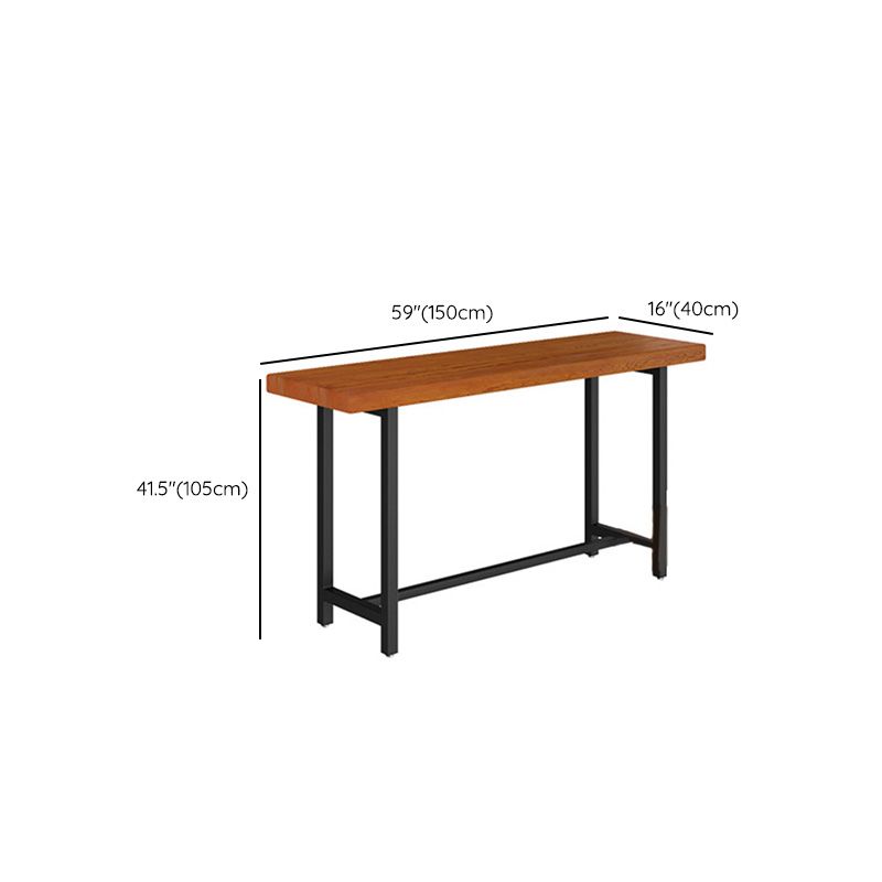 Table de comptoir rectangulaire en bois de style industriel, pour la maison