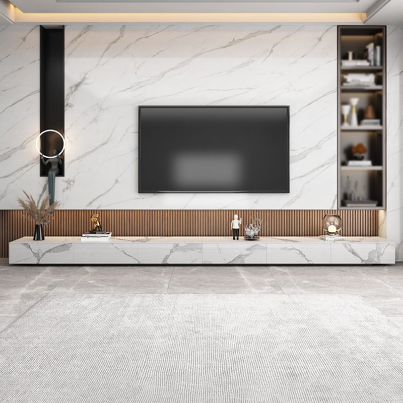 Contemporary Style Stone TV Stand Enclosed Storage TV Cabinet with Drawers Clearhalo 'furn' 'furn_tv_stands_entertainment_centers' 'Furniture' 'Living Room Furniture' 'TV Stands & Entertainment Centers' 'TV Stands & Media Storage Furniture' 'tv_stands_entertainment_centers' 1200x1200_e3f615f6-3871-4892-8965-f53b025f5d38