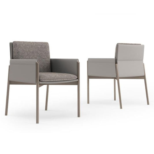 Modern Style Linen Dining Room Chair Arm Metal Side Chair for Home Use