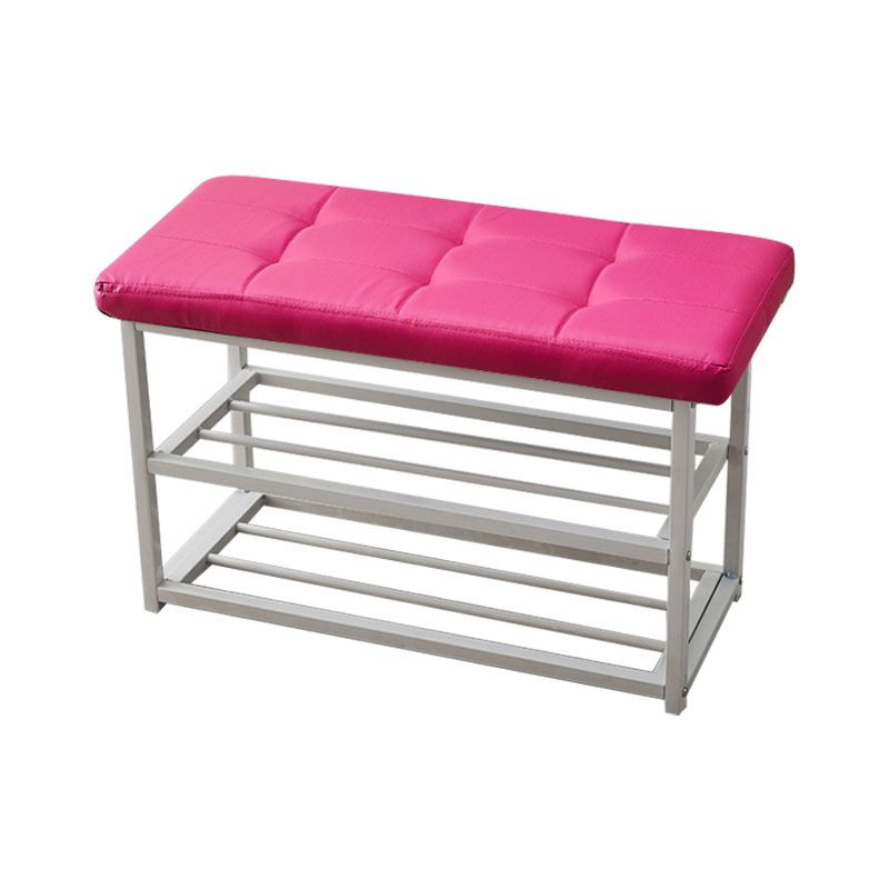 Contemporary Ottoman Faux Leather Upholstered Tufted Rectangle Ottoman with Bottom Rack Clearhalo 'furn' 'furn_ottomans_poufs' 'Furniture' 'Living Room Furniture' 'Ottomans & Poufs' 'ottomans_poufs' 1200x1200_e3f85e09-0759-4a8d-804d-0cebe02d389e