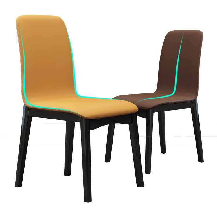 Upholstered Industrial Living Room Side Chair Matte Finish Solid Back Dining Chair (Set of 2) Clearhalo ' kitchen&dining_furn' 'Dining Chairs' 'Dining Tables & Seating' 'dining_chair' 'furn' 'furn_dining_chair' 'Furniture' 'furniture_dining_chair' 'Kitchen & Dining Furniture' 'kitchen' 1200x1200_e3f93e27-8cf2-464e-8424-9928a82a409a