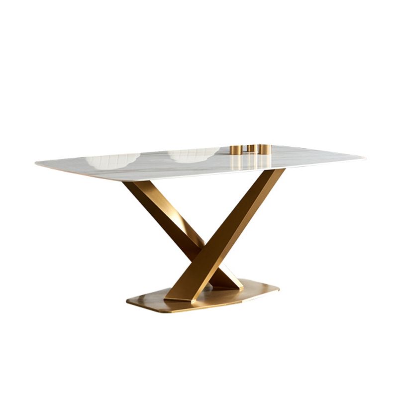Glam Sintered Stone Top Standard Dining Table Rectangle Shape Dining Table for Kitchen Clearhalo ' dining_table' 'Dining Tables & Seating' 'Dining Tables' 'furn' 'furn_dining_table' 'Furniture' 'furniture_dining_table' 'Kitchen & Dining Furniture' 'kitchen&dining_furn' 'kitchen' 'kitchen_dining_table' 1200x1200_e3fd70bc-7edb-4003-b83f-9e09a8d6775a