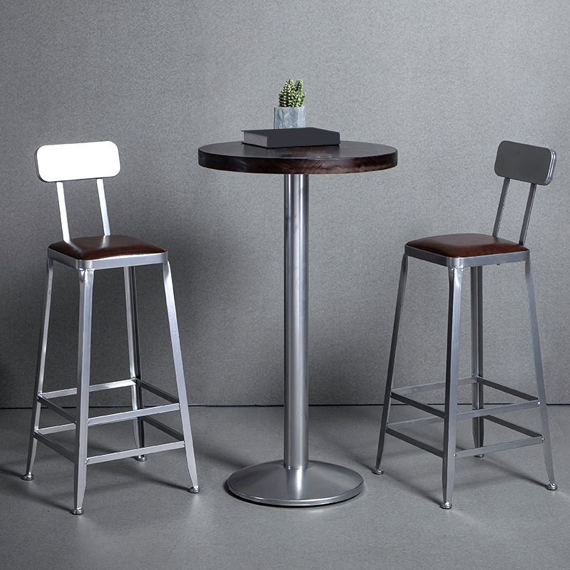 Metal Dining Stools Contemporary Armless Faux Leathe Bar Stools Clearhalo 'Bar Furniture' 'Bar Stools' 'bar_stools' 'furn' 'furn_bar_stools' 'Furniture' 'Kitchen & Dining Furniture' 1200x1200_e3fdd974-0ea7-440f-bb43-8f04c32ff53d
