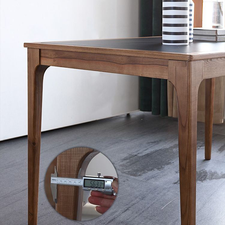 Sintered Stone Top Dining Table in Black Rectangle Table with Wooden Base and 4 Legs Clearhalo ' dining_table' 'Dining Tables & Seating' 'Dining Tables' 'furn' 'furn_dining_table' 'Furniture' 'furniture_dining_table' 'Kitchen & Dining Furniture' 'kitchen&dining_furn' 'kitchen' 'kitchen_dining_table' 1200x1200_e3ffa243-e8e8-4af5-9b2f-f06dcd808e40