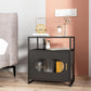 Modern Metal Night Table Storage Bedside Cabinet with Door for Bedroom