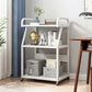 Ladder Wood and Metal Bookshelf, Multi Tiers Contemporary Bookcase for Living Room