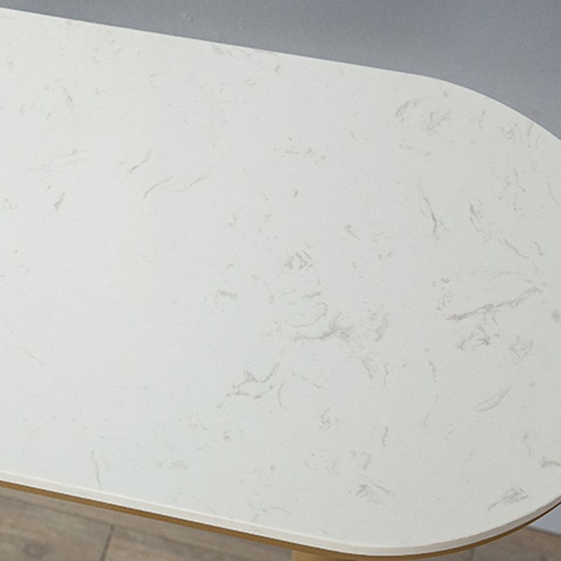 Table de pub moderne avec cadre de masse métallique Table de bar top blanc