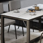 Modern Style White Dining Table Sintered Stone Table with Black Frame for Dining Room Clearhalo ' dining_table' 'Dining Tables & Seating' 'Dining Tables' 'furn' 'furn_dining_table' 'Furniture' 'furniture_dining_table' 'Kitchen & Dining Furniture' 'kitchen&dining_furn' 'kitchen' 'kitchen_dining_table' 1200x1200_e402a5db-8c09-4855-a349-f7496be2b6ed