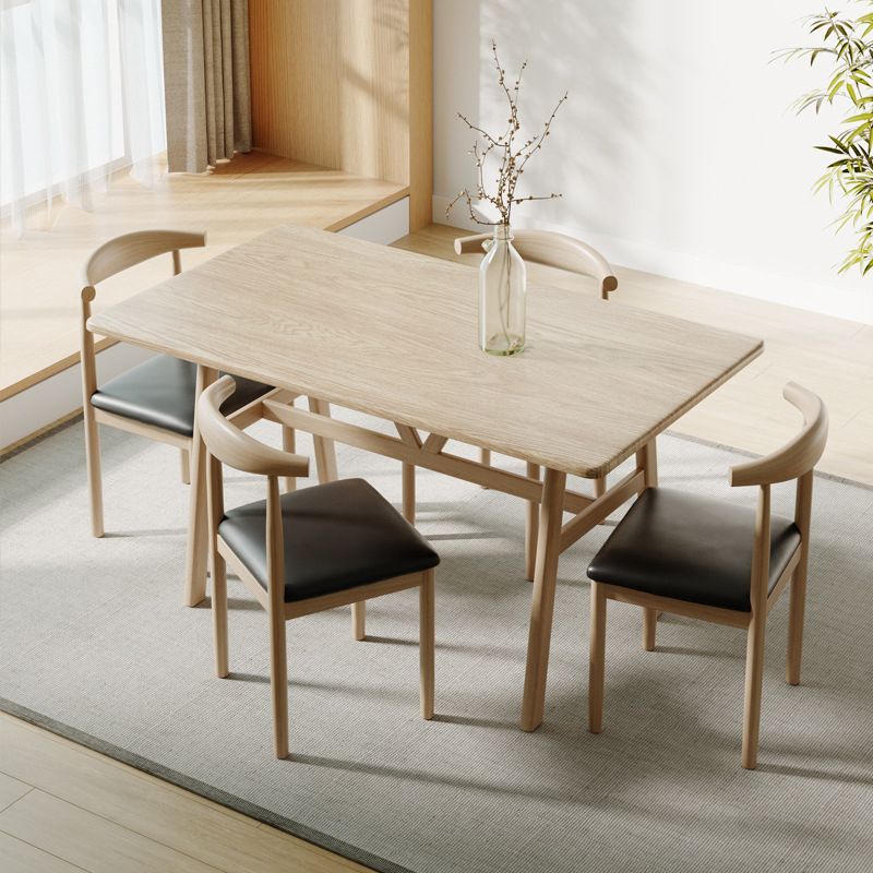 Table à manger rectangulaire en panneaux de fibres de densité moyenne, pour salle à manger