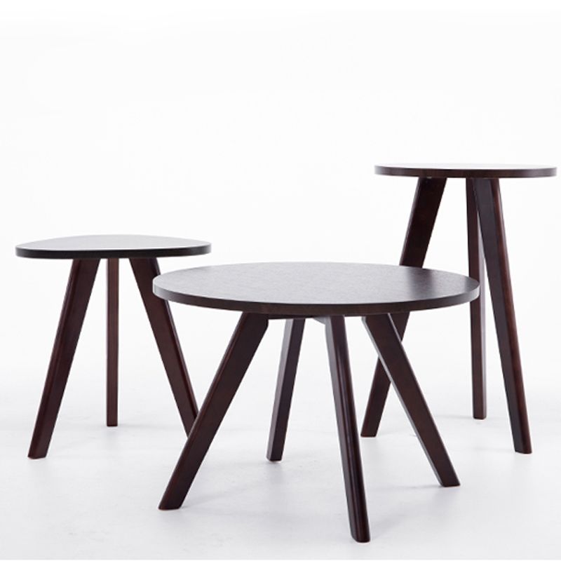 Contemporary Wooden Cocktail Table Round / Square / Triangle Top Coffee Table Clearhalo 'Coffee & Accent Tables' 'Coffee Tables' 'coffee_tables' 'furn' 'furn_coffee_tables' 'Furniture' 'Living Room Furniture' 1200x1200_e403fc1e-6db6-4014-8d55-45044768e748