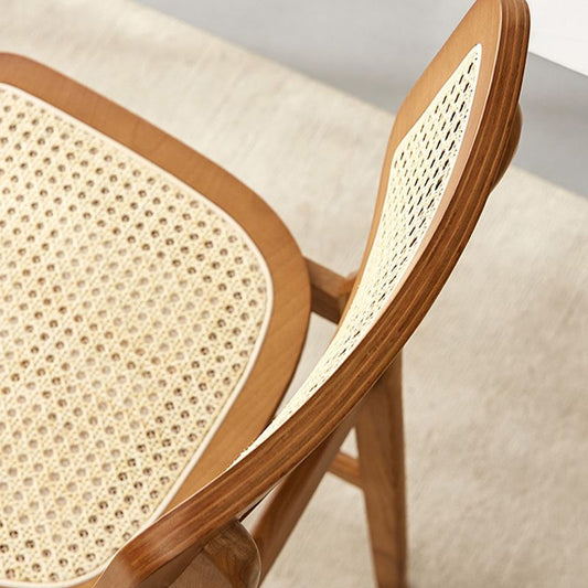 Contemporary Wood Bar and Counter Stool Rattan Low Back Stool with 4 Legs Clearhalo 'Bar Furniture' 'Bar Stools' 'bar_stools' 'furn' 'furn_bar_stools' 'Furniture' 'furniture_bar_stools' 'Kitchen & Dining Furniture' 1200x1200_e404e1b6-6a2a-4edc-afc5-3cf64b45eb7f