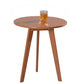 Round Wood Scandinavian Side Table 3 Legs End Table -23.6-In H