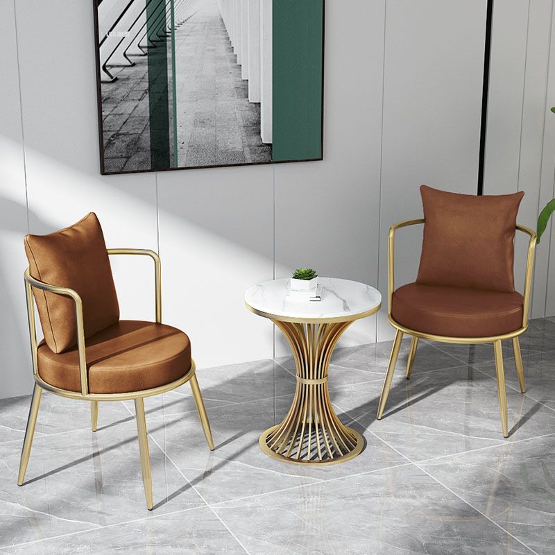 Scandinavian Upholstered Linen Fabric Dining Chair Open Back Side Chair Clearhalo 'Dining Chairs' 'Dining Tables & Seating' 'dining_chair' 'furn' 'furn_dining_chair' 'Furniture' 'furniture_dining_chair' 'Kitchen & Dining Furniture' 1200x1200_e4085d3e-20d9-48fa-835d-4e50fc4fe762