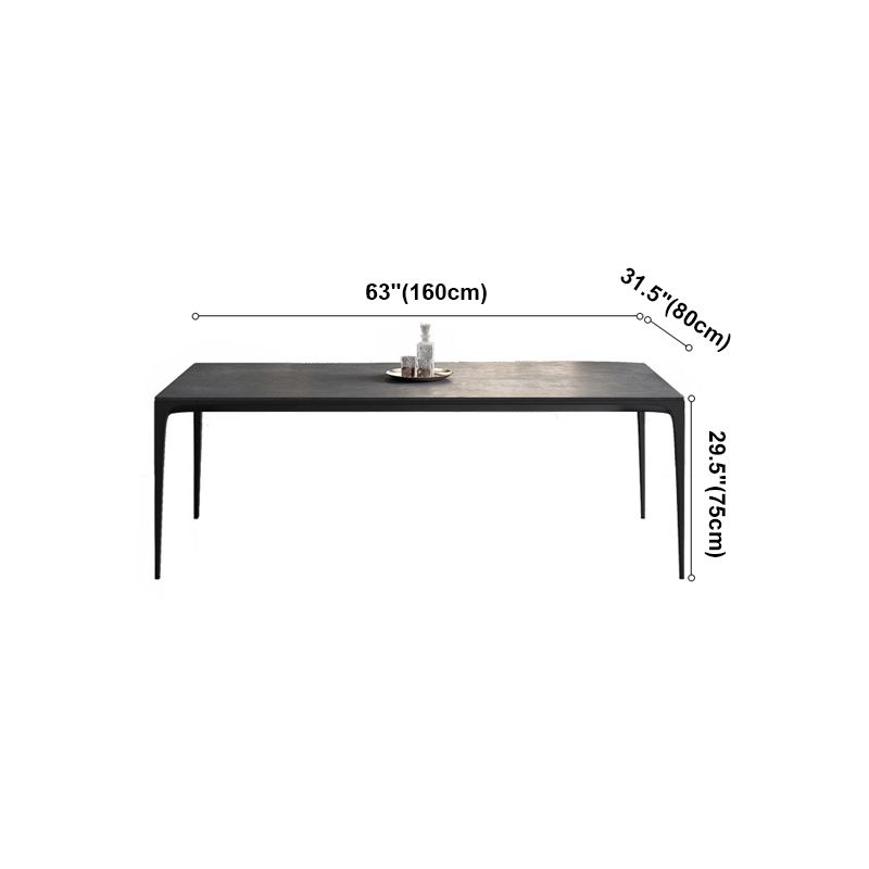 Modern Gray Dining Table Rectangle Sintered Stone Dining Table with 4 Legs Clearhalo ' dining_table' 'Dining Tables & Seating' 'Dining Tables' 'Furniture' 'furniture_dining_table' 'Kitchen & Dining Furniture' 'kitchen&dining_furn' 'kitchen' 'kitchen_dining_table' 1200x1200_e40a142d-0ff8-43c7-bc8e-9716f99d968f