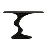 Modern Console Table Rectangle Stone Accent Table , 25.5 inch Wide