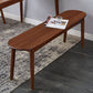 Moderne moderne bank 17,72 inch H dennenbank met rechte benen
