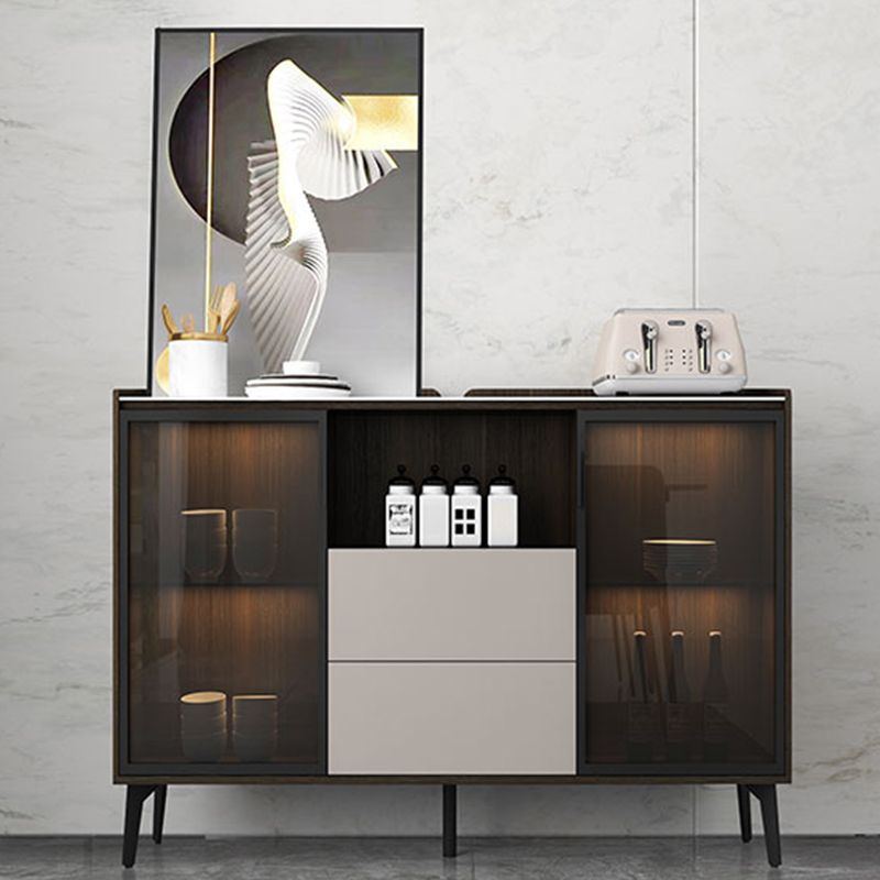 Sideboard di pietra della credenza a buffet moderna con armadi e cassetti