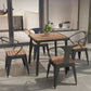 Industrial Solid Wood Dining Table Kitchen Table in Nature with Metal 4 Legs Clearhalo ' dining_table' 'Dining Tables & Seating' 'Dining Tables' 'furn' 'furn_dining_table' 'Furniture' 'furniture_dining_table' 'Kitchen & Dining Furniture' 'kitchen&dining_furn' 'kitchen' 'kitchen_dining_table' 1200x1200_e40e219a-0c46-4802-8d19-37b5d437855e