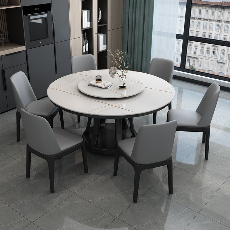 Contemporary Sintered Stone Round Dining Table Standard Kitchen Dining Table with Pedestal Base Clearhalo ' dining_table' 'Dining Tables & Seating' 'Dining Tables' 'furn' 'furn_dining_table' 'Furniture' 'furniture_dining_table' 'Kitchen & Dining Furniture' 'kitchen&dining_furn' 'kitchen' 'kitchen_dining_table' 1200x1200_e40e6df7-ee72-43a5-ad0a-75e85c1659ab