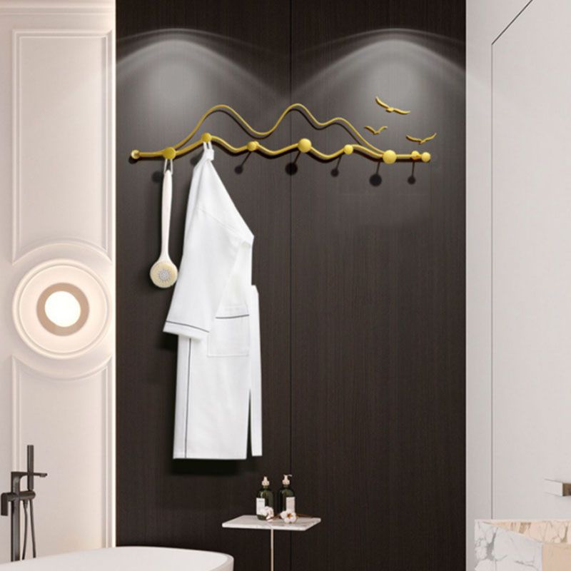 Ganci per ganci a parete a parete con planimetro metallico contemporaneo per la sala