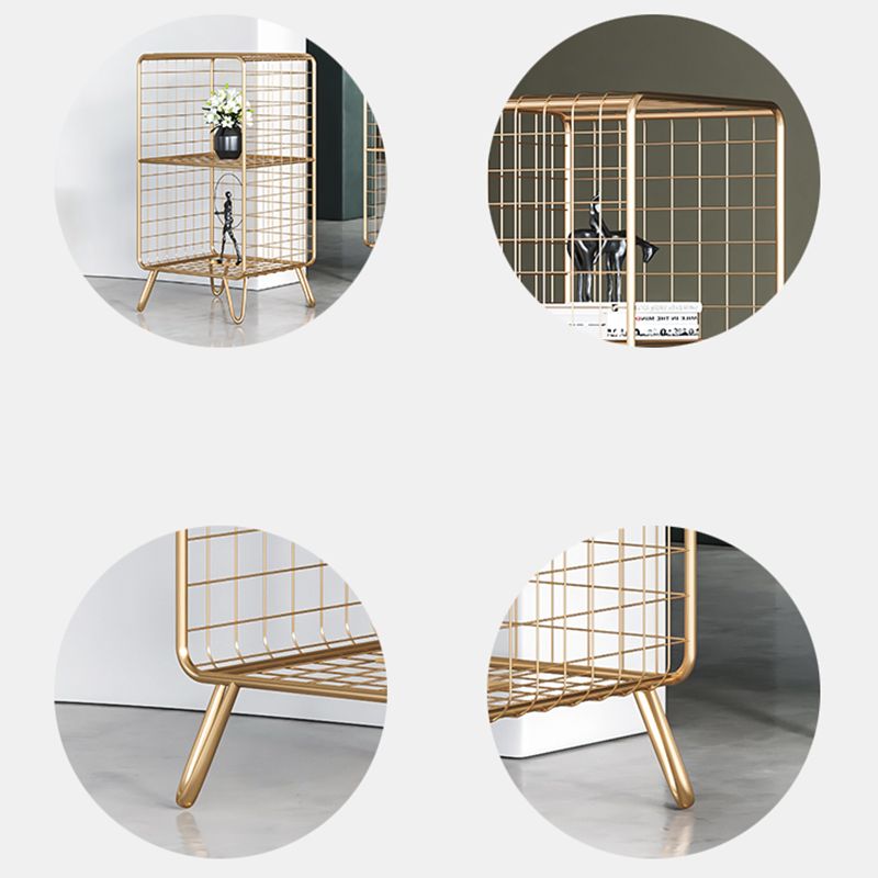 Glam Metal Bookshelf Standard Shelf Shelfshelf for Home Office