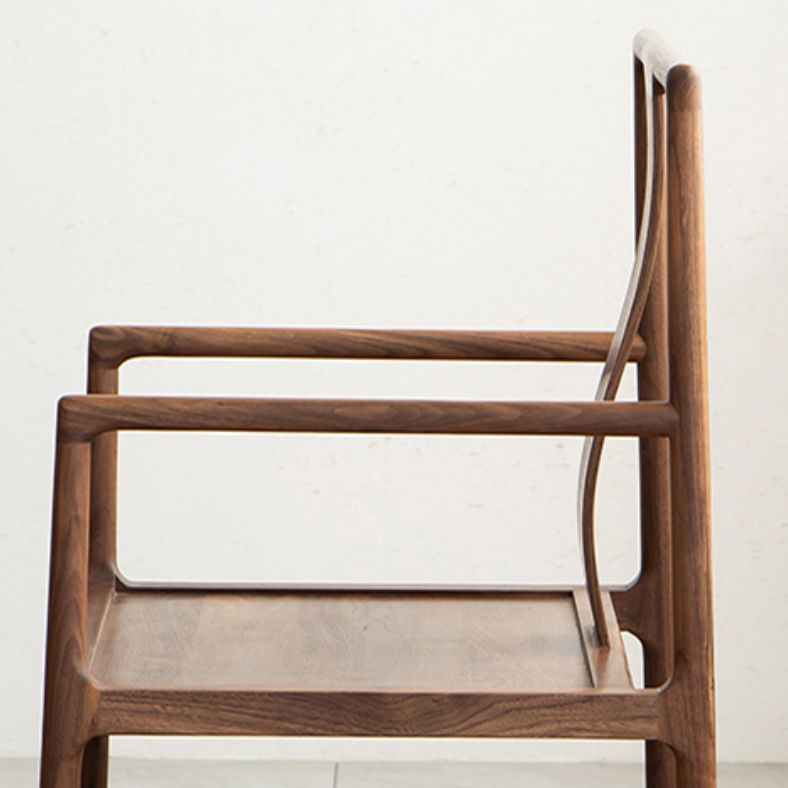 Traditionele stijl eetkamerstoel massief houten arm hoge rugstoel voor thuis