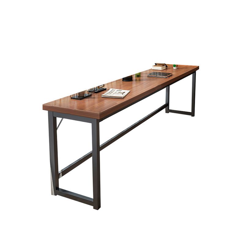 Industrial Style Bistro Bar Table Wooden Rectangle Metal Base Bar Table Clearhalo 'Bar Furniture' 'Bar Tables' 'bar_tables' 'furn' 'furn_bar_tables' 'Furniture' 'Kitchen & Dining Furniture' 1200x1200_e4148407-9fd8-4f02-ae5e-636612c2d6b2