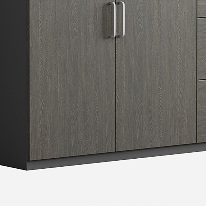 Archivos de estilo nórdico Archivo de madera sólida Llave de bloqueo Horizontal Archivo de archivos Oficina