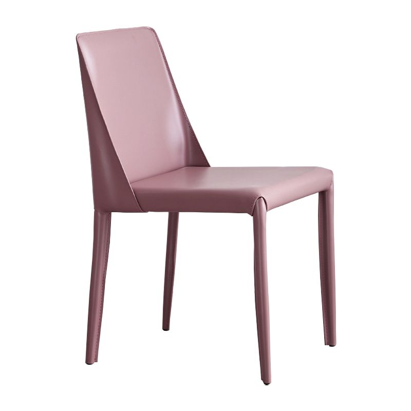 Modern Metal Dining Room Chairs Armless Leather Dining Chair for Restaurant Clearhalo ' kitchen&dining_furn' 'Dining Chairs' 'Dining Tables & Seating' 'dining_chair' 'furn' 'furn_dining_chair' 'Furniture' 'furniture_dining_chair' 'Kitchen & Dining Furniture' 'kitchen' 1200x1200_e4154679-4898-49ce-9953-a28bed978686