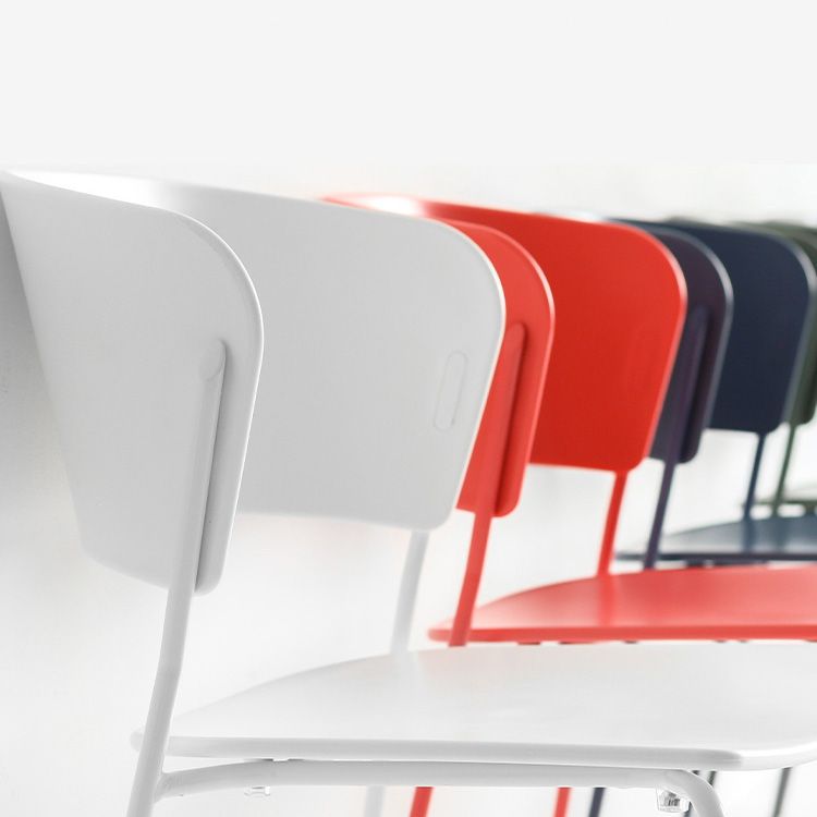 Matte Finish Industrial Dining Side Chair Open Back Plastic Dining Chair Clearhalo ' kitchen&dining_furn' 'Dining Chairs' 'Dining Tables & Seating' 'dining_chair' 'furn' 'furn_dining_chair' 'Furniture' 'furniture_dining_chair' 'Kitchen & Dining Furniture' 'kitchen' 1200x1200_e416444a-495d-4afe-b011-cb0006545d60