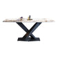 Metal Modern Rectangle Table Sintered Stone Dining Table with Pedestal Base Clearhalo ' dining_table' 'Dining Tables & Seating' 'Dining Tables' 'furn' 'furn_dining_table' 'Furniture' 'furniture_dining_table' 'Kitchen & Dining Furniture' 'kitchen&dining_furn' 'kitchen' 'kitchen_dining_table' 1200x1200_e416c727-de7d-4c87-9369-877c335e014f