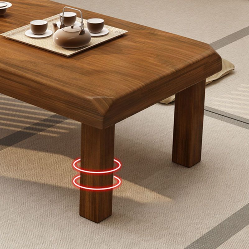 4 Legs Rectangular Wood Coffee Table in Brown of 17.7 Inches High Clearhalo 'Coffee & Accent Tables' 'Coffee Tables' 'coffee_tables' 'furn' 'furn_coffee_tables' 'Furniture' 'furniture_coffee_tables' 'Living Room Furniture' 1200x1200_e416fac4-8151-4f14-896a-1e1978b63056