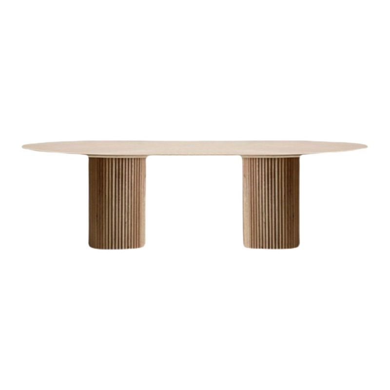 Pinewood Solid Wood Dining Table Modern Wood Color Double Pedestal Table for Dining Room Clearhalo ' dining_table' 'Dining Tables & Seating' 'Dining Tables' 'furn' 'furn_dining_table' 'Furniture' 'furniture_dining_table' 'Kitchen & Dining Furniture' 'kitchen&dining_furn' 'kitchen' 'kitchen_dining_table' 1200x1200_e41a00c1-14ba-435a-ad75-238f08e2b093