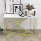 Marble Modern Console Table 11.81-inch Wide Rectangle Accent Table Clearhalo 'Console Tables' 'console_tables' 'Entry & Mudroom Furniture' 'furn' 'furn_console_tables' 'Furniture' 1200x1200_e41b1e96-43b5-4d6d-820a-dd9344da118e