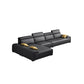 Modern Faux Leather Pillow Top Arm Sectional Stain-Resistant Sofa with Removable Cushions Clearhalo 'furn' 'furn_sectionals' 'Furniture' 'furniture_sectionals' 'Living Room Furniture' 'Sectionals' 1200x1200_e41d6d63-d505-4695-ad42-4080eba76ae7