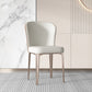 Contemporary Upholstered Dining Chairs Kitchen Dining Armless Chair in White