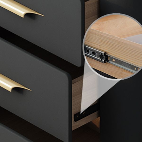 31,5 "H Armoire à buffet de salon Glam Buffet Server Armoire avec tiroirs en bois