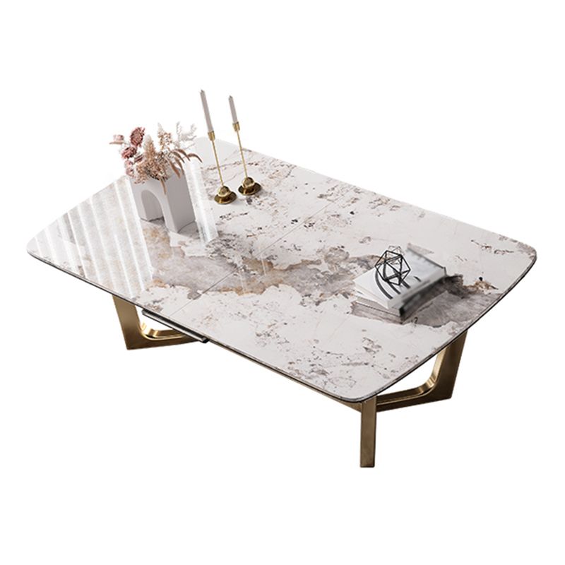 Glam 1/4/5/7 Pieces Rectangle Dining Table Set with Sintered Stone Scalable Dinette Set Clearhalo 'Dining Room Sets' 'Dining Tables & Seating' 'dining_room_set' 'furn' 'furn_dining_room_set' 'Furniture' 'furniture_dining_room_set' 'Kitchen & Dining Furniture' 'kitchen&dining_furn' 'kitchen' 1200x1200_e41fa749-e136-4e65-b4f4-f6ca8bdf3adb