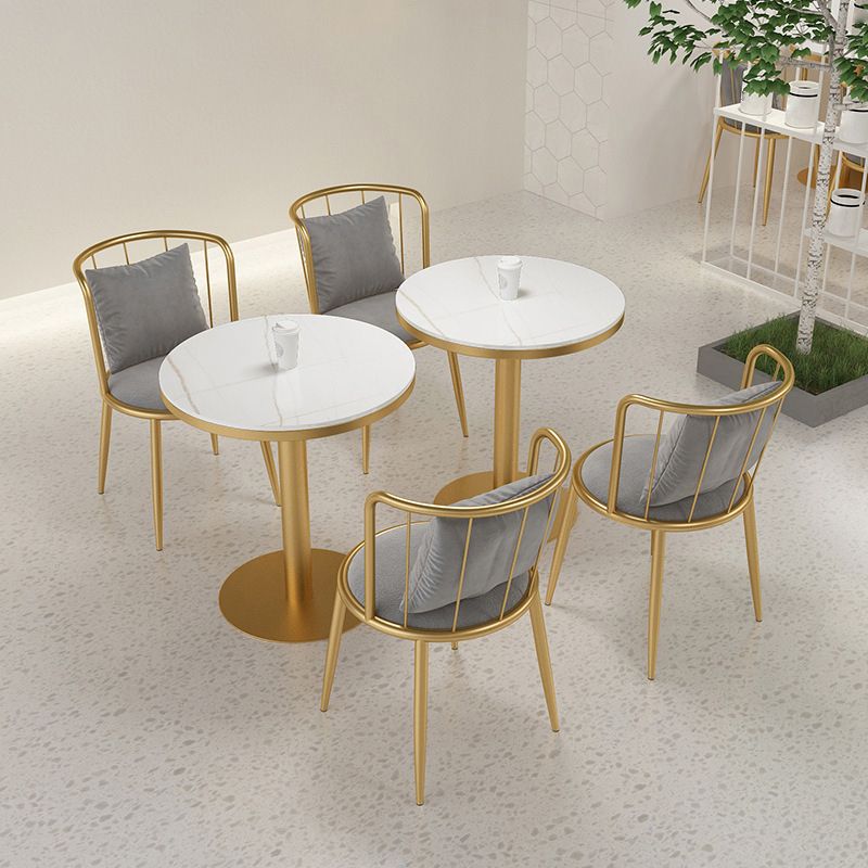 1/3 Pcs Metal Glam Dining Room Set with Round Table and Pedestal Base Dining Set Clearhalo 'Dining Room Sets' 'Dining Tables & Seating' 'dining_room_set' 'furn' 'furn_dining_room_set' 'Furniture' 'furniture_dining_room_set' 'Kitchen & Dining Furniture' 'kitchen&dining_furn' 'kitchen' 1200x1200_e41fd45f-c1b5-4f3b-b3b3-2e8e1969b223