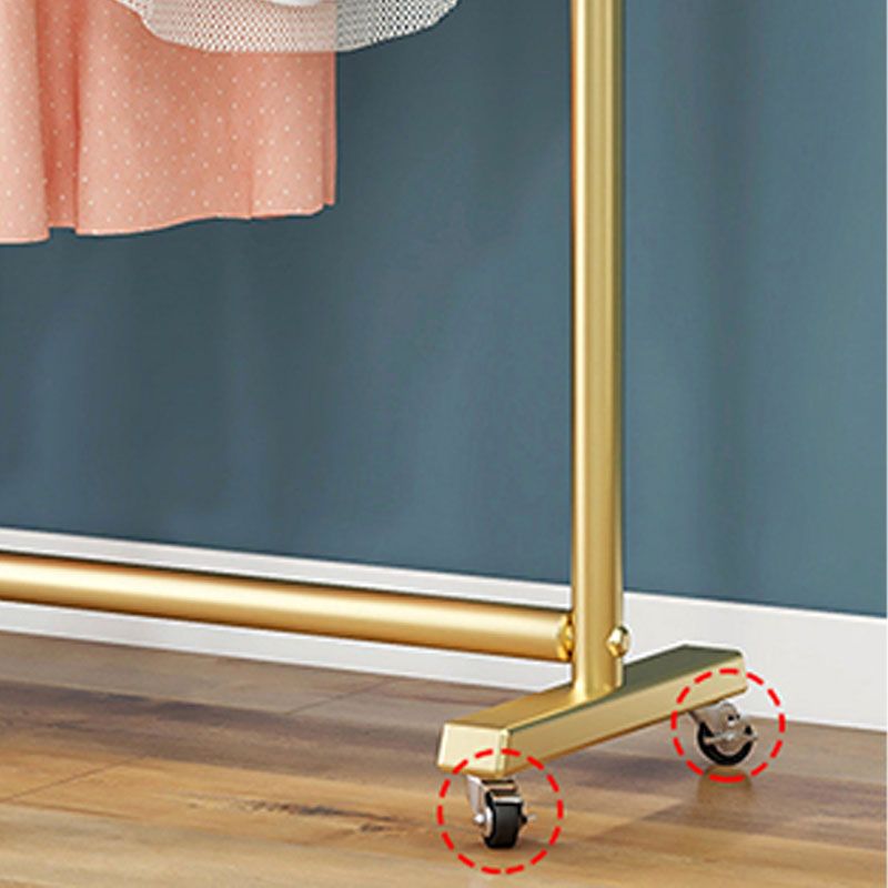 Modern Coat Rack Metal Hanging Rail and 4 Hooks Entry Hall Tree Clearhalo 'Entry & Mudroom Furniture' 'furn' 'furn_hall_tree_coat_racks' 'Furniture' 'Hall Trees & Coat Racks' 'hall_tree_coat_racks' 1200x1200_e4209564-a8fa-4a0c-a04f-0476a0d87943