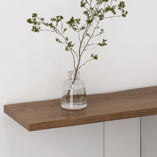 Solid Wood Rectangle Accent Table 31.5-inch Tall End Table with Acrylic Leg Clearhalo 'Console Tables' 'console_tables' 'Entry & Mudroom Furniture' 'furn' 'furn_console_tables' 'Furniture' 1200x1200_e421054e-c099-4730-a9dc-9e8857a4eee3