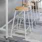 Contemporary Bar Stool Solid Wood Barstool with White Metal Legs Clearhalo 'Bar Furniture' 'Bar Stools' 'bar_stools' 'furn' 'furn_bar_stools' 'Furniture' 'Kitchen & Dining Furniture' 1200x1200_e4211976-5a69-4e49-8a91-9fff27a3ca6e
