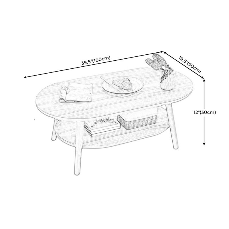 Rectangular Coffee Table with Modern Style Wood in White/wood Color Clearhalo 'Coffee & Accent Tables' 'Coffee Tables' 'coffee_tables' 'furn' 'furn_coffee_tables' 'Furniture' 'furniture_coffee_tables' 'Living Room Furniture' 1200x1200_e4238795-22a3-4ff1-8d7e-2be731a44d71