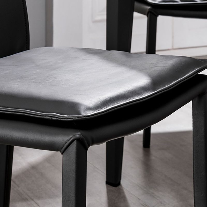 Leather Dining Side Chair Upholstered Side Chair for Kitchen Clearhalo 'Dining Chairs' 'Dining Tables & Seating' 'dining_chair' 'furn' 'furn_dining_chair' 'Furniture' 'Kitchen & Dining Furniture' 1200x1200_e4262b00-df88-46eb-b5bf-d2be046260d3