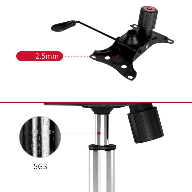 Silla de oficina de estilo moderno brazos fijos sin silla de escritorio angustiante