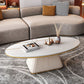 17.7"H Modern Metal Frame Single Foot Base Slate Oval Coffee Table Clearhalo 'Coffee & Accent Tables' 'Coffee Tables' 'coffee_tables' 'furn' 'furn_coffee_tables' 'Furniture' 'Living Room Furniture' 1200x1200_e4272569-8c6d-4cff-82c5-684d9a433e88
