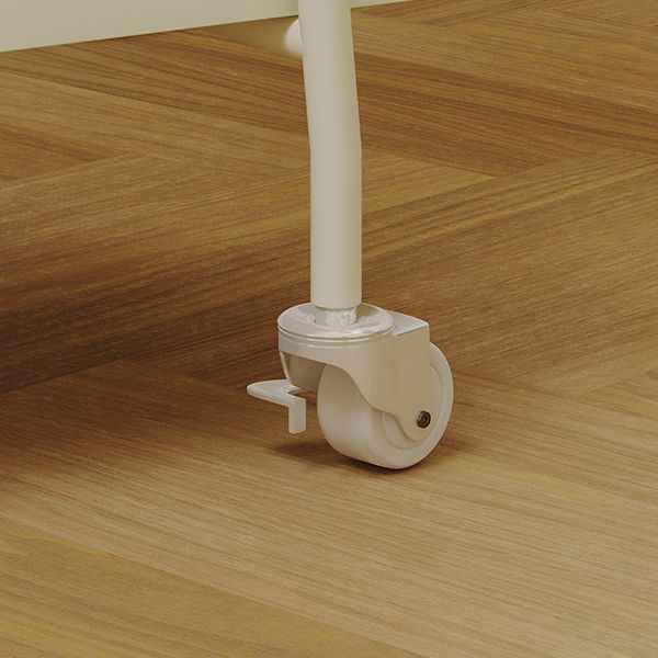 Rectangular Metal End Table with Casters Glam 22.8" Tall Side Table with Shelf Clearhalo 'Coffee & Accent Tables' 'End & Side Tables' 'end_side_tables' 'furn' 'furn_end_side_tables' 'Furniture' 'Living Room Furniture' 1200x1200_e428fc9b-d698-42bc-aec8-9571278cb3ca