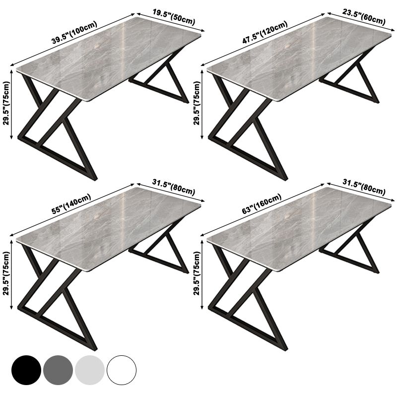 Rectangle Four-Color Dining Table Sintered Stone Table Modern with Double Pedestal Clearhalo ' dining_table' 'Dining Tables & Seating' 'Dining Tables' 'furn' 'furn_dining_table' 'Furniture' 'furniture_dining_table' 'Kitchen & Dining Furniture' 'kitchen&dining_furn' 'kitchen' 'kitchen_dining_table' 1200x1200_e4291c72-e7c4-4c0c-834e-2f110bf433bf
