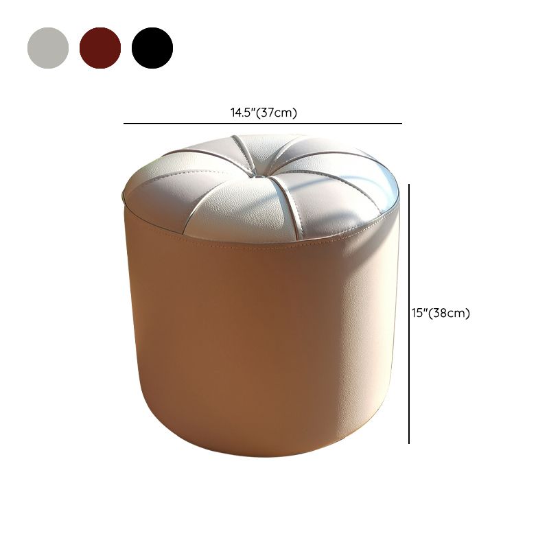 Dark Brown Round Pouf Stain Resistant Color Piece Pouf for Living Room Clearhalo 'furn' 'furn_ottomans_poufs' 'Furniture' 'Living Room Furniture' 'Ottomans & Poufs' 'ottomans_poufs' 1200x1200_e4292693-4869-4790-aba1-90d5421e6b13